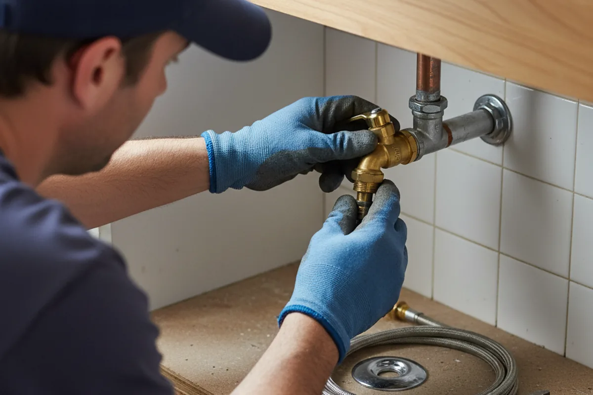 Shutoff valve and fitting work during Faucet and Fixture Repair in Norwich
